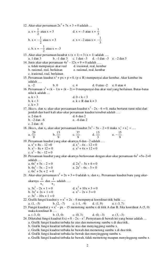 100 Soal Matematika Kelas 10 Semester 2 dan Jawabannya: Guru Gak Akan Kasih Tahu Soal Ini 100 Soal Matematika Kelas 10 Semester 2 dan Jawabannya: Guru Gak Akan Kasih Tahu Soal Ini