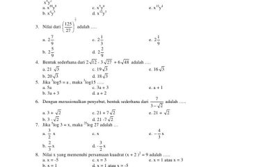 Soal Ukk Matematika Kelas X Smk Semester Genap