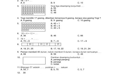 Soal Uts Matematika Kelas 1 Semester 2 Dalchaebi