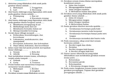 Soal Pjok Semester 2 Kelas 4 PDF