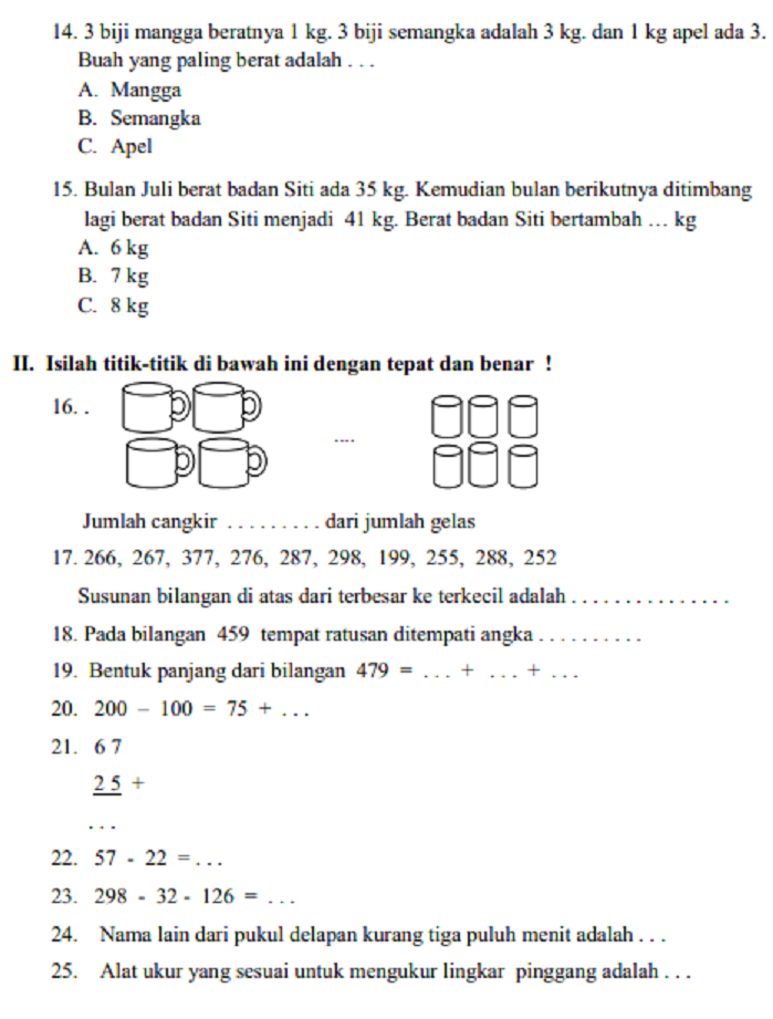 Ternyata Ini Rahasia Lulus Ujian dengan 100 soal pilihan ganda kelas 2 sd matematika 2026 Ternyata Ini Rahasia Lulus Ujian dengan 100 soal pilihan ganda kelas 2 sd matematika 2026